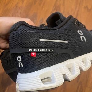 On Running Black and White Athletic Shoes